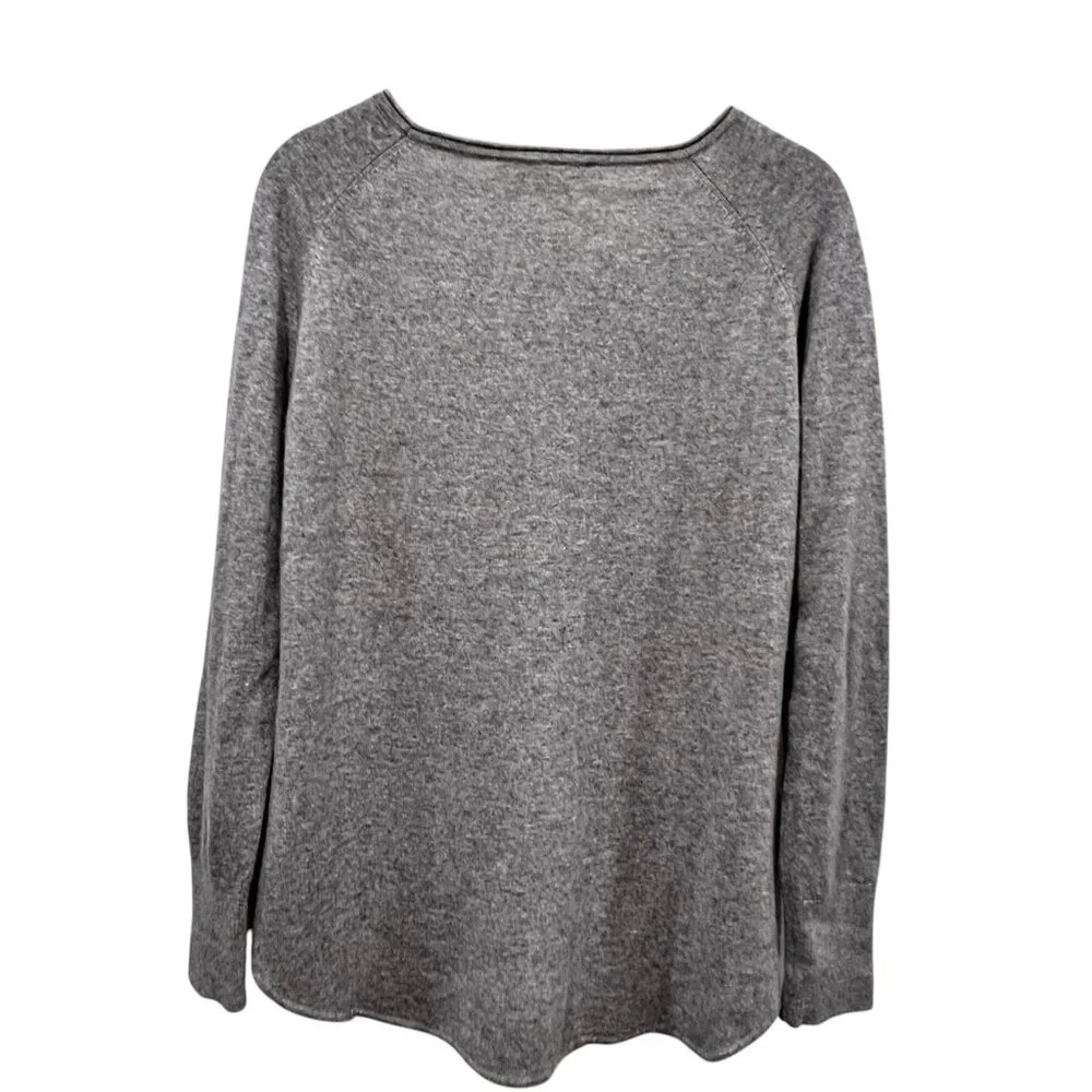 Pendleton Long Sleeve Round Neck Knit Sweater, Gray, XL